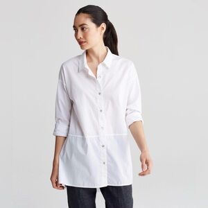 Eileen Fisher White Button-Down Blouse
